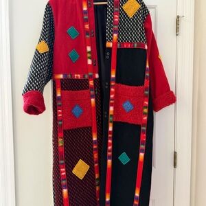 Vibrant Multicolor Patchwork Cape